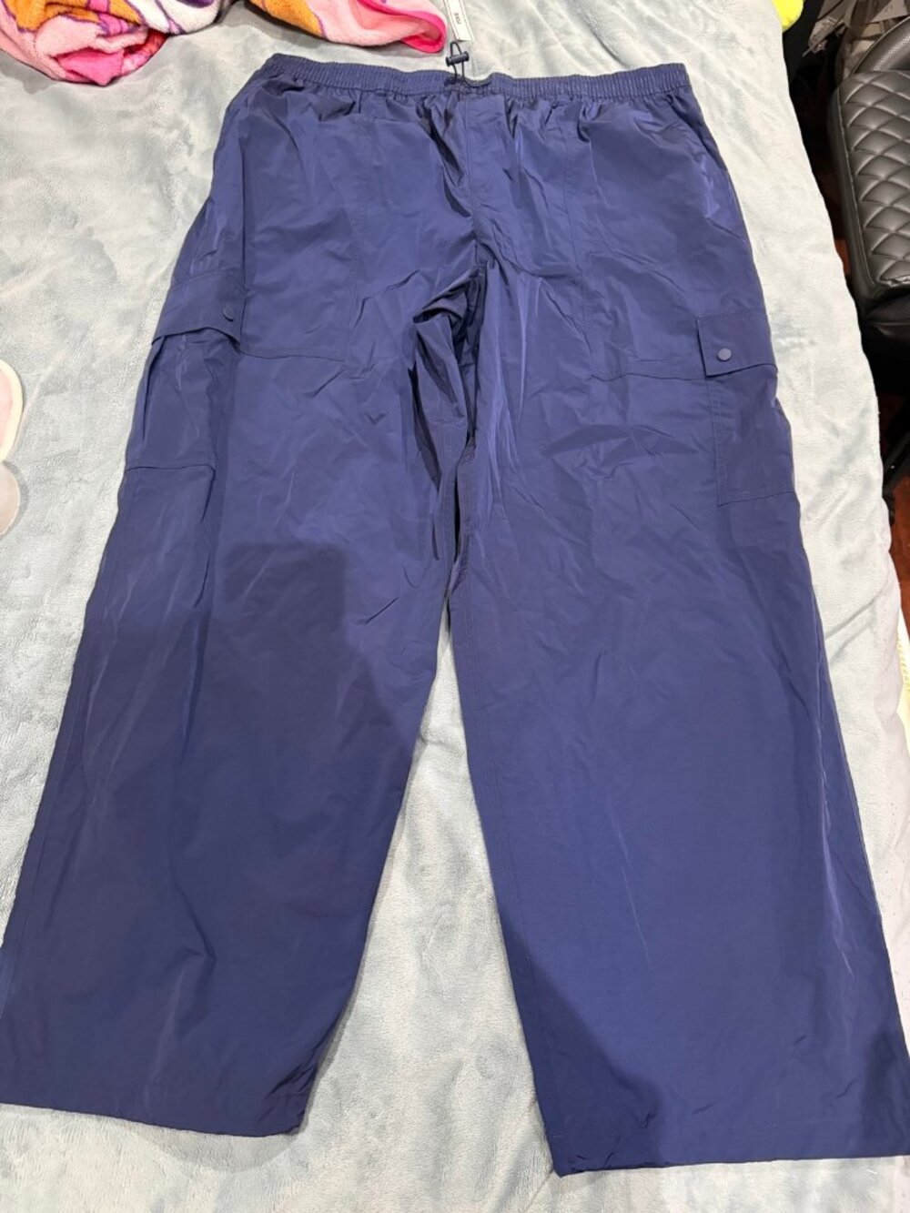 Victoria's Secret PINK Navy Cargo Pants XXL NWT Drawstring Snap Pockets